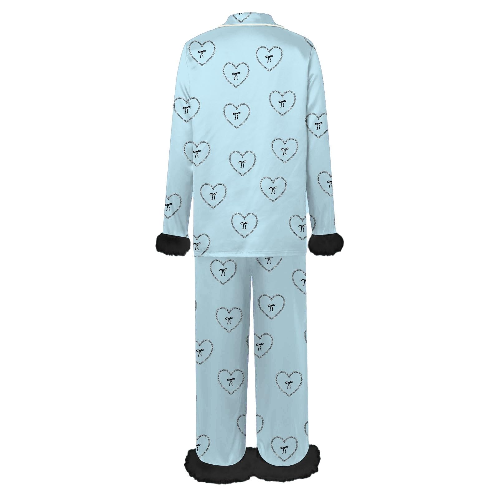 Pijama de Franela Estampado, Acogedor, de Dos Piezas, con Dobladillo, Suave y cómodo para Relajarse en casa.