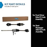 Vista 375 de TRQ Juego de conjunto de eje de transmisión CV delantero para conductor y pasajero, 2 piezas, compatible con Ford Explorer 4WD 95-01, Explorer AWD
