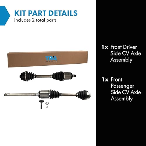 Miniatura 375 de TRQ Juego de conjunto de eje de transmisión CV delantero para conductor y pasajero, 2 piezas, compatible con Ford Explorer 4WD 95-01, Explorer AWD