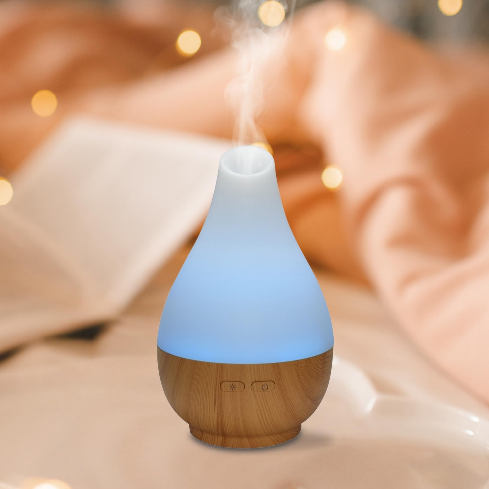 Zen'arôme Julia dyfuzor olejków eterycznych, ultradźwiękowy, do aromaterapii, zimna, domowy dyfuzor elektryczny, nawilżacz powietrza, kolorowe oświetlenie LED, automatyczne i ciche zatrzymanie