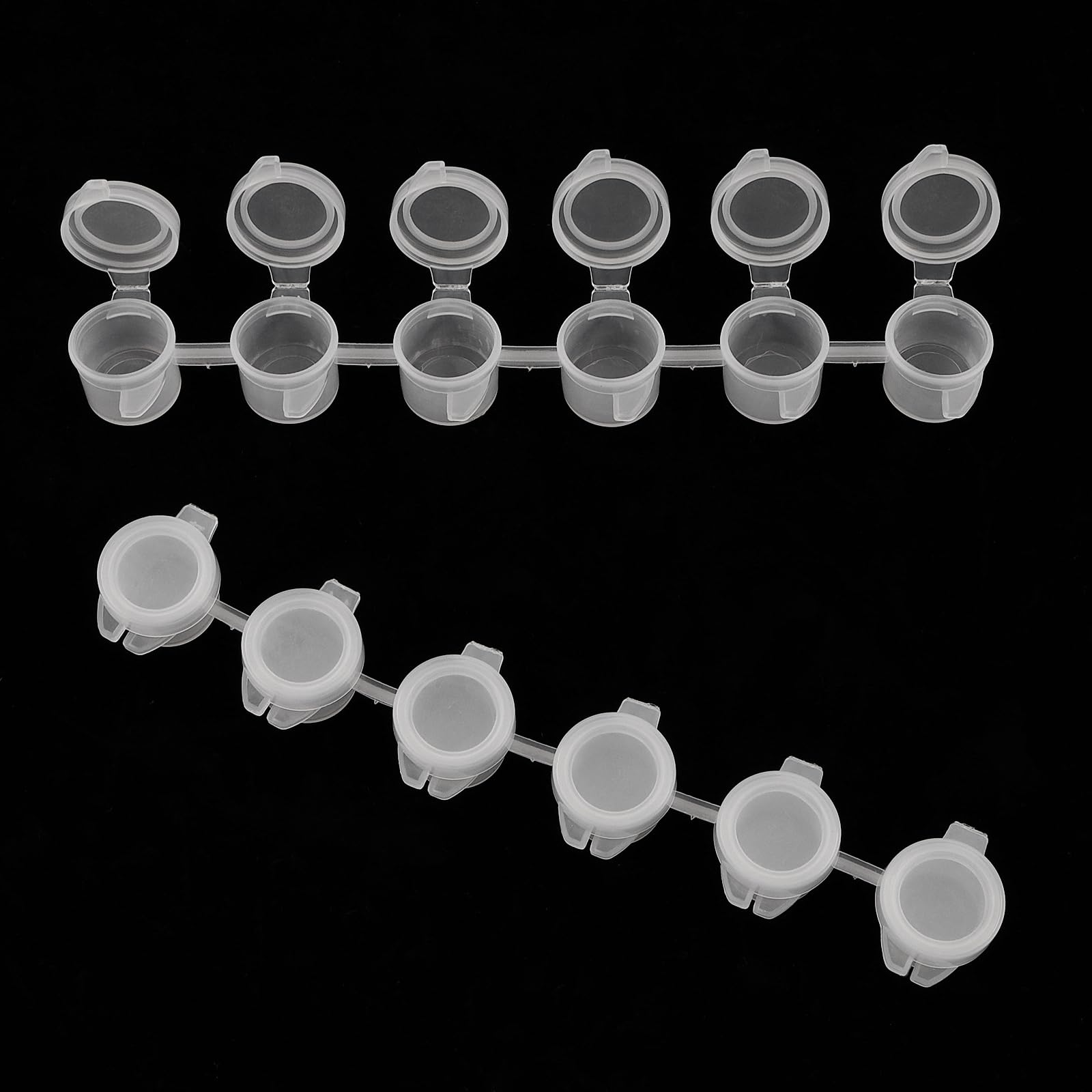 LEXININ 120 strisce di barattoli di vernice da 3 ml, 720 vasetti piccoli con coperchio, mini bicchieri vuoti per pittura e artigianato artistico, 2306106