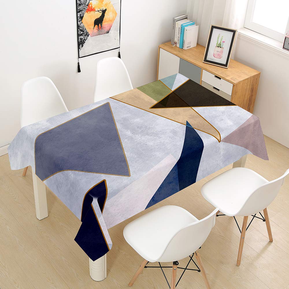 Tovaglia Rettangolare Hiser, Elegante E Pratica: Anti-macchia E Impermeabile! Perfetta Per La Tua Cucina O Giardino, In Poliestere Di Qualità. (Motivo Nero Irregolare, 140x160 Cm)