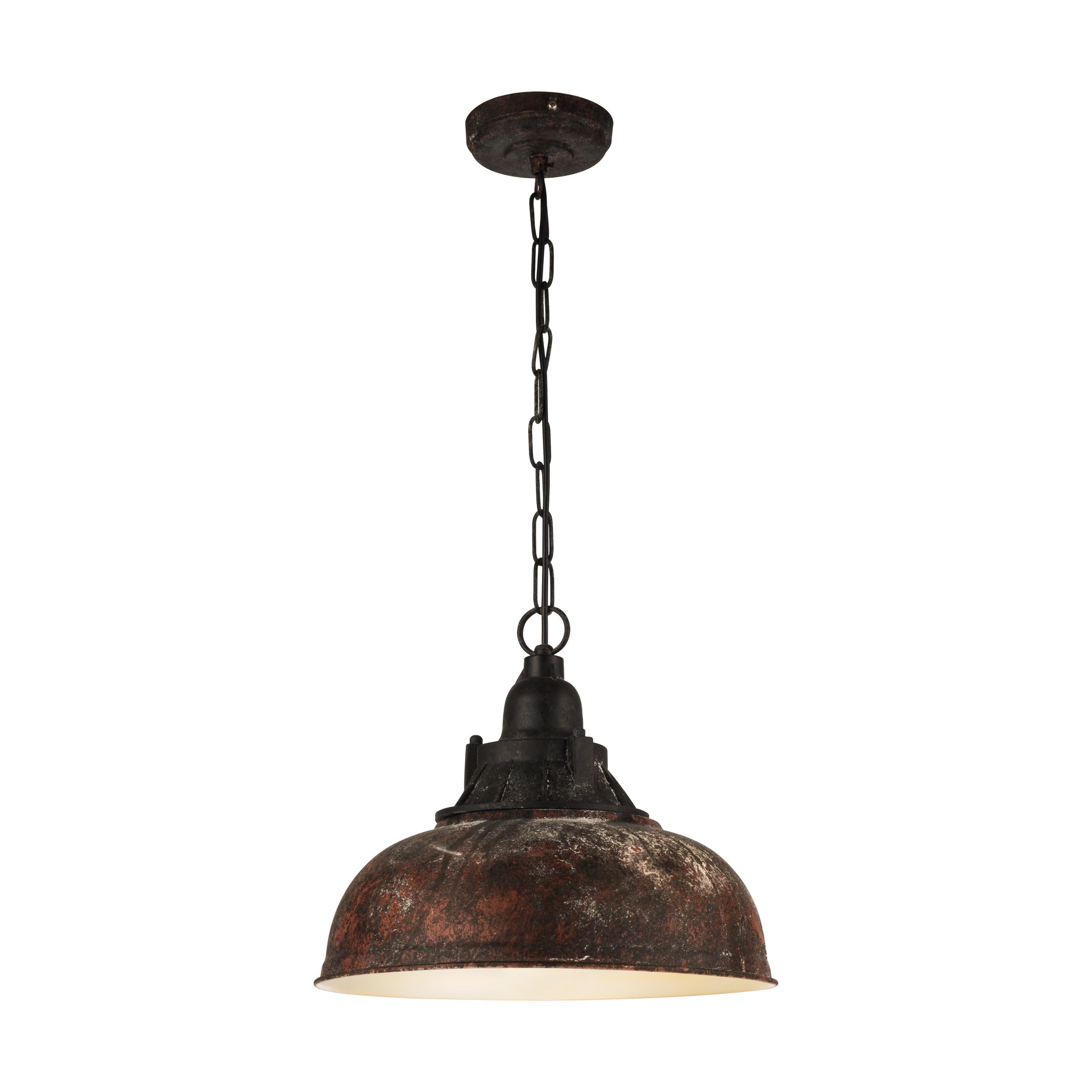 Eglo Brown Single Pendant Light Beige Antique Grantham 1