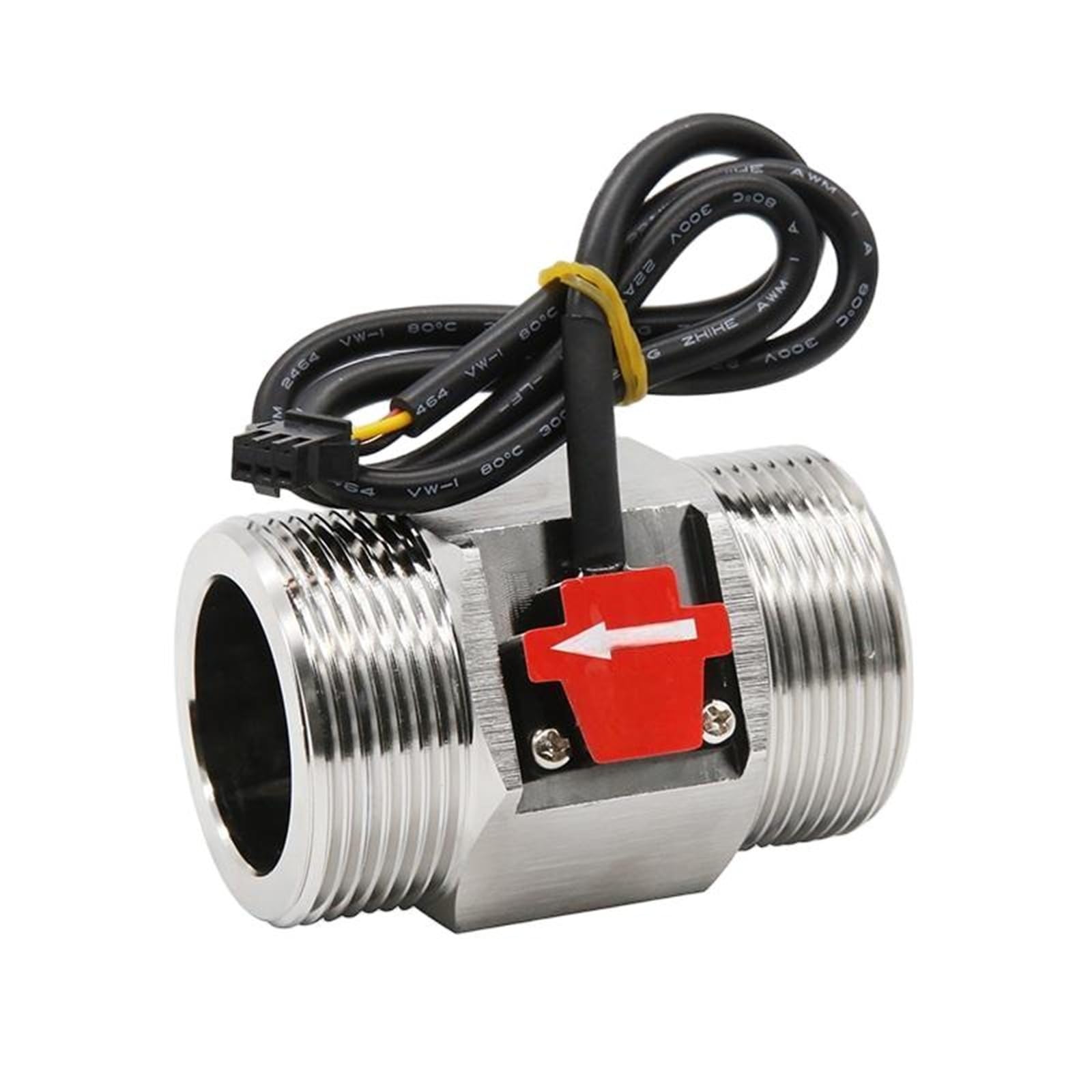 Sensor de flujo agua efecto Hall acero inoxidable, medidor interruptor líquido DN40/DN50 for tuberías gran diámetro Uso Interior y Exterior(DN50 (2-inch pipe))