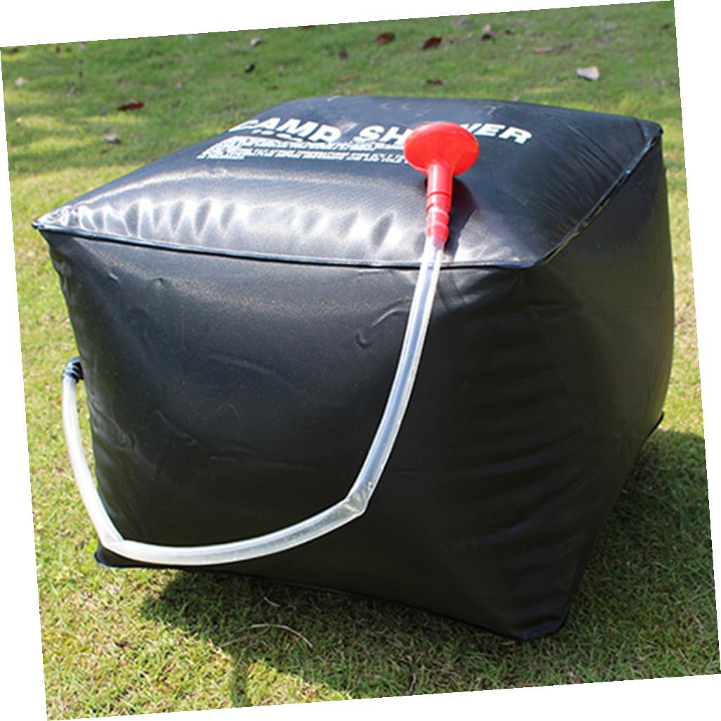 Mikinona Portable Solar Shower Bag for Camping 5 Gallon Solar Heated Water Bag Outdoor Shower Kit Lightweight Waterproof Design for Travel and Outdoor Activities