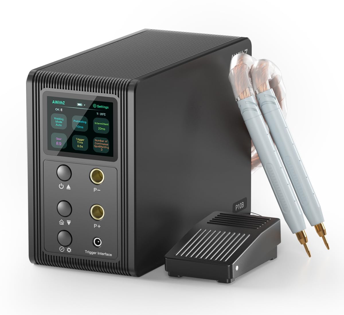 Awithz Spot Welder, 14.6Kw Battery Welder With Farad Capacitor,Supports Auto& Panel Modes, 999 Welding Level,Supports Welding Copper/Pure Nickel/Nickel-Coated Sheets,For Battery Pack Building