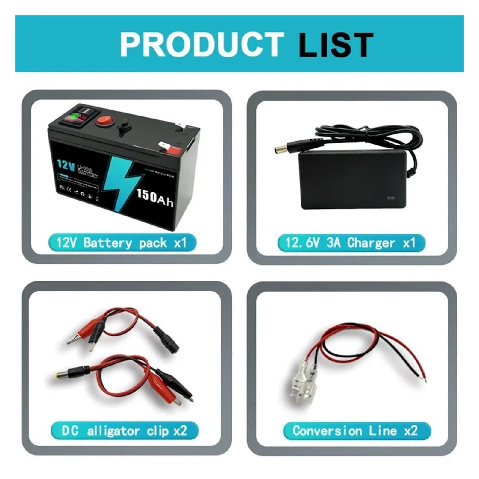 Ciclo Profundo del Indicador Digital del Batería Li-Ion De La Batería 12V 60-150Ah del Ciclo Profundo