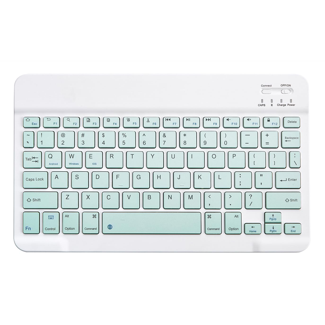 Ultra-Slim Rechargeable Bluetooth Keyboard Portable Compact Wireless Keyboard for Android Windows Samsung Galaxy Tab Tablet Smartphone Cell Phone iOS iPhone iPad, iPad Pro, iPad Air, iPad Mini (Black)-image-16