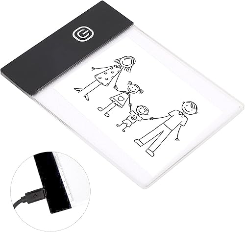 Miniatura 2 de Almohadilla de luz de seguimiento LED, tablero de luz A6 para plantilla, pintura de animación de tatuaje, tablero de copia de dibujo LED, caja de