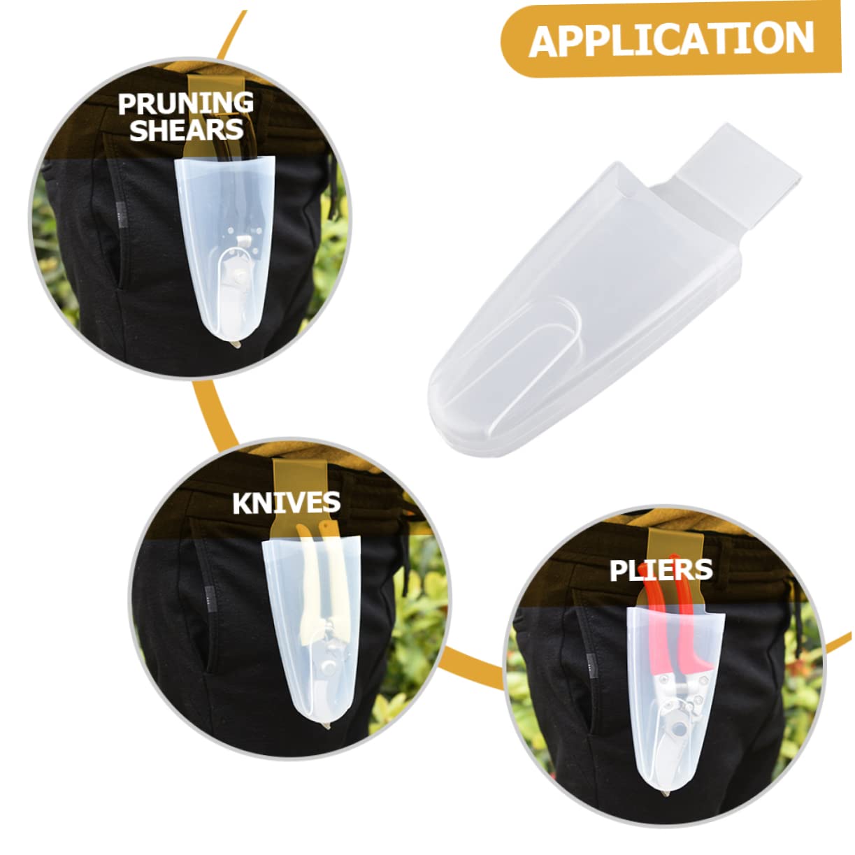 TOYANDONA 5 Ensembles Housse De Protection Pour Sécateurs De Jardin Étui Pratique Transparent Avec Clip Accessoire De Jardinage Pour Outils Élagage 4 Pièces * 5