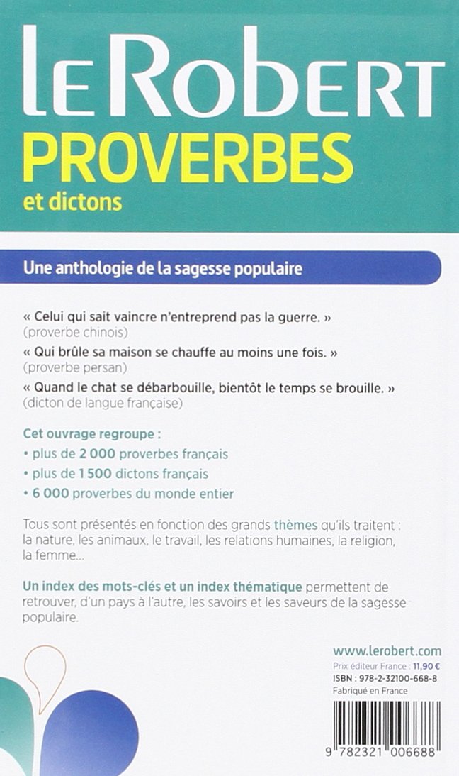 Dictionnaire des proverbes et dictons Poche Plus: Poche relié