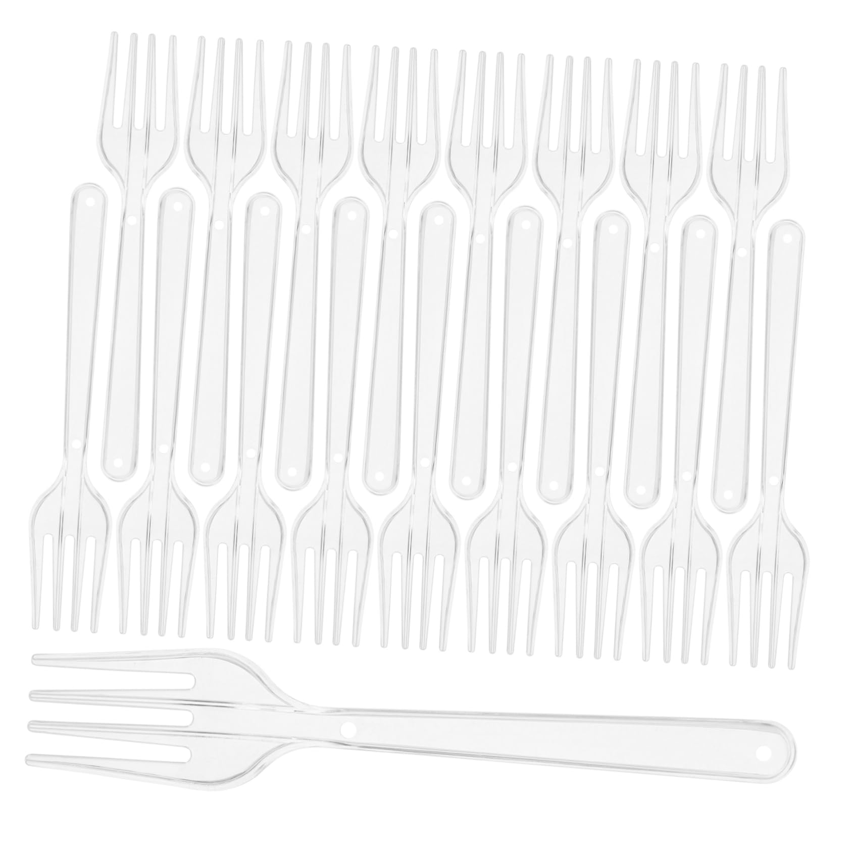 Gogogmee Long Handle Tableware 100pcs Plastic Forks Home Party Convenient Forks