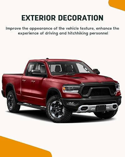 Miniatura 7 de CCIYU Estribos compatibles con 2019-2023 para Ram 1500 Rocker Slider escalones laterales y barras Nerf negras de aleación de aluminio