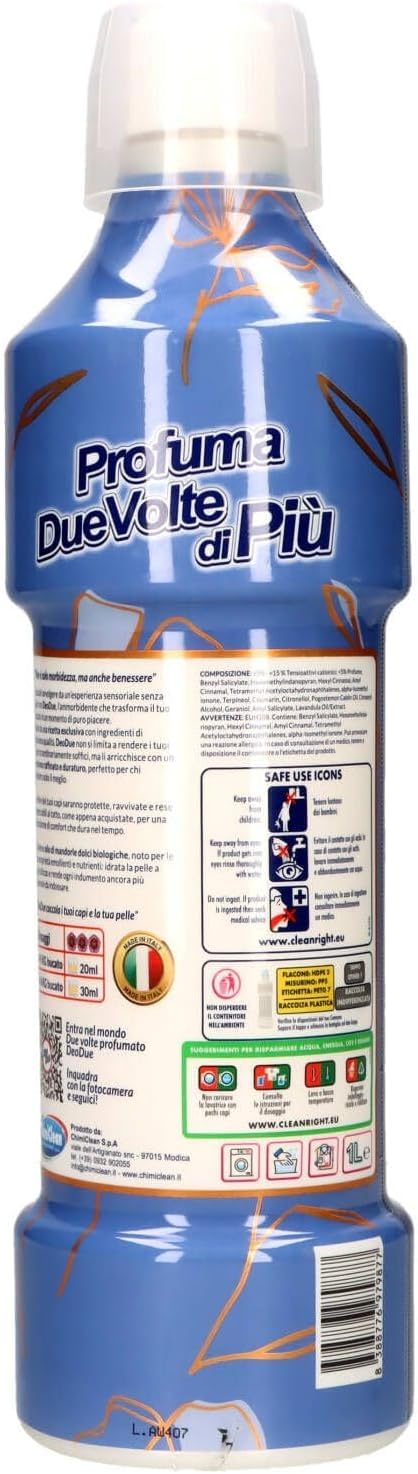 Deo Due Morbido Ammorbidente Suavizante Concentrado Premium Collection "Dream" 6 x 1 L - Lavado extra suave, fragancia premium intensa, hasta 50 lavados + Polpa italiana Gourmet