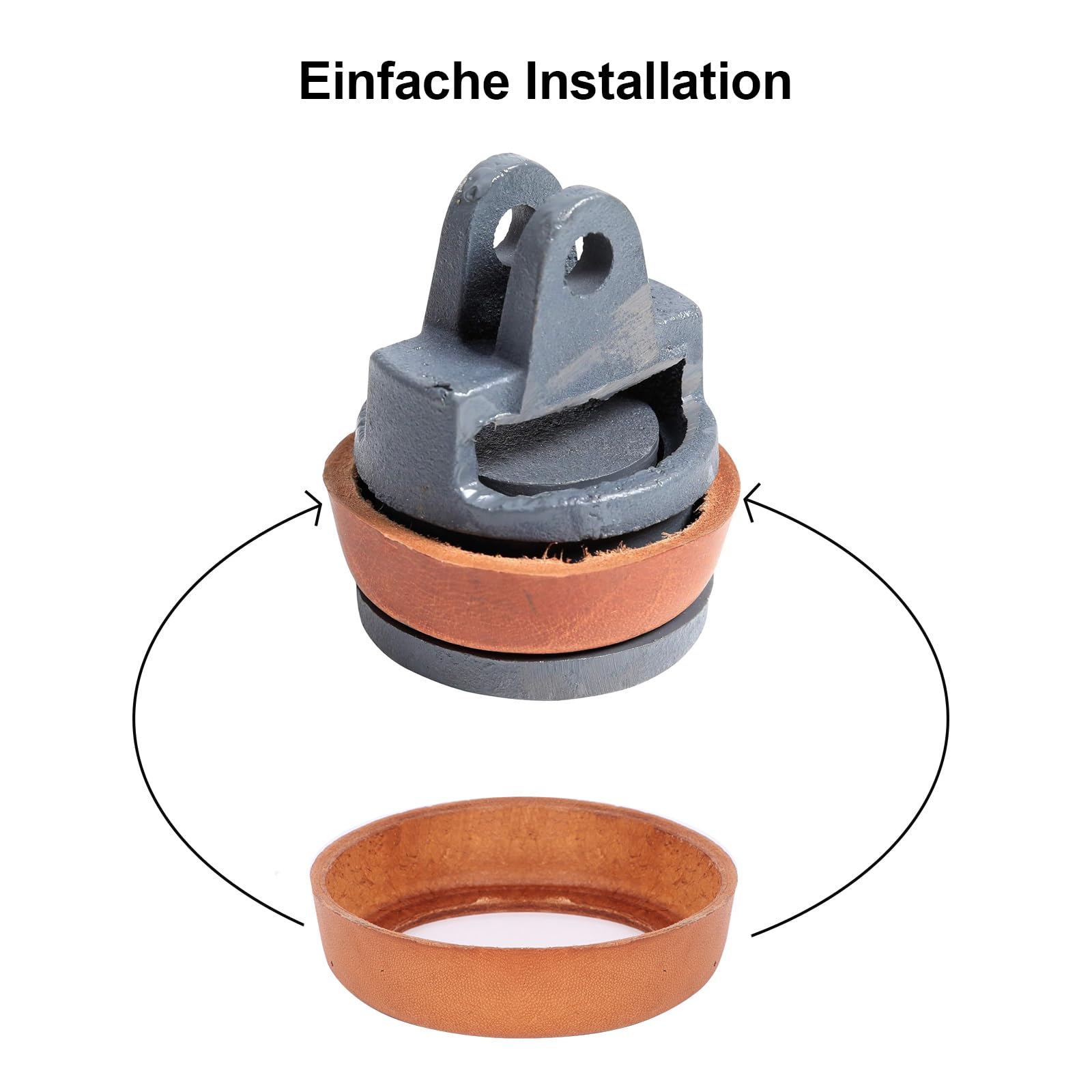 4 Manicotti In Pelle Per Pompa A Mano Tipo 75 | Guarnizioni Per Pompe Ad Acqua | Ricambi Per Fontane E Pompe A Pistone - Foto 4