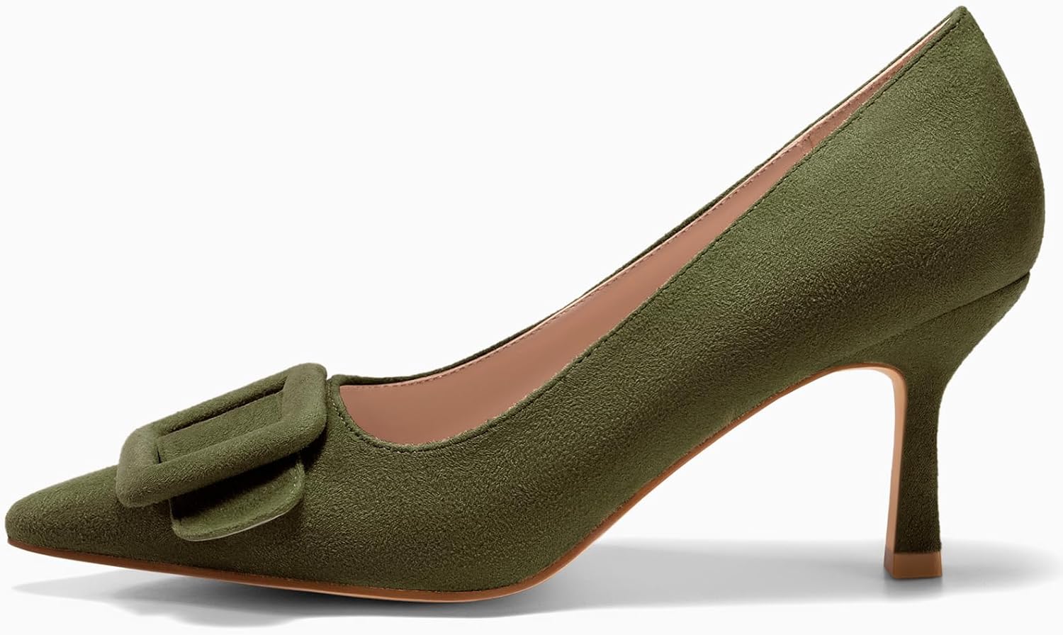 Coutgo Women's Closed Pointed Toe Pumps Stiletto High Heels Wedding Party Dress Shoes - Image 4