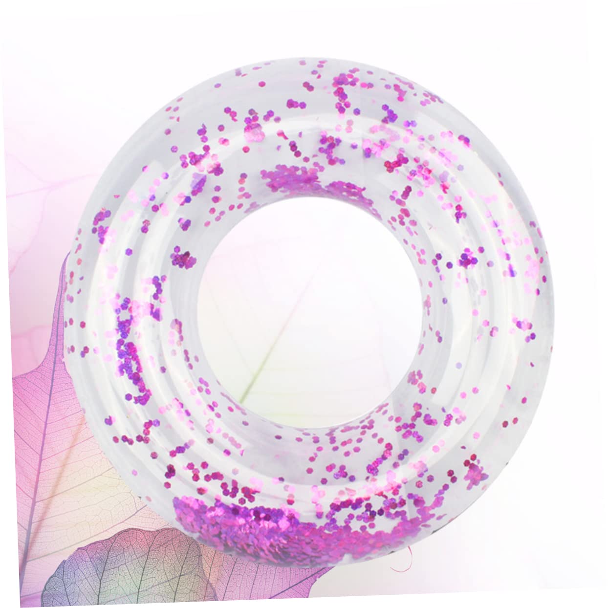 Toddmomy Adorable Boys and Girls Inflatable Swim Ring PVC Round Sequins Ring Swimming Toy for Pool Beach Lake (85cm Diameter)