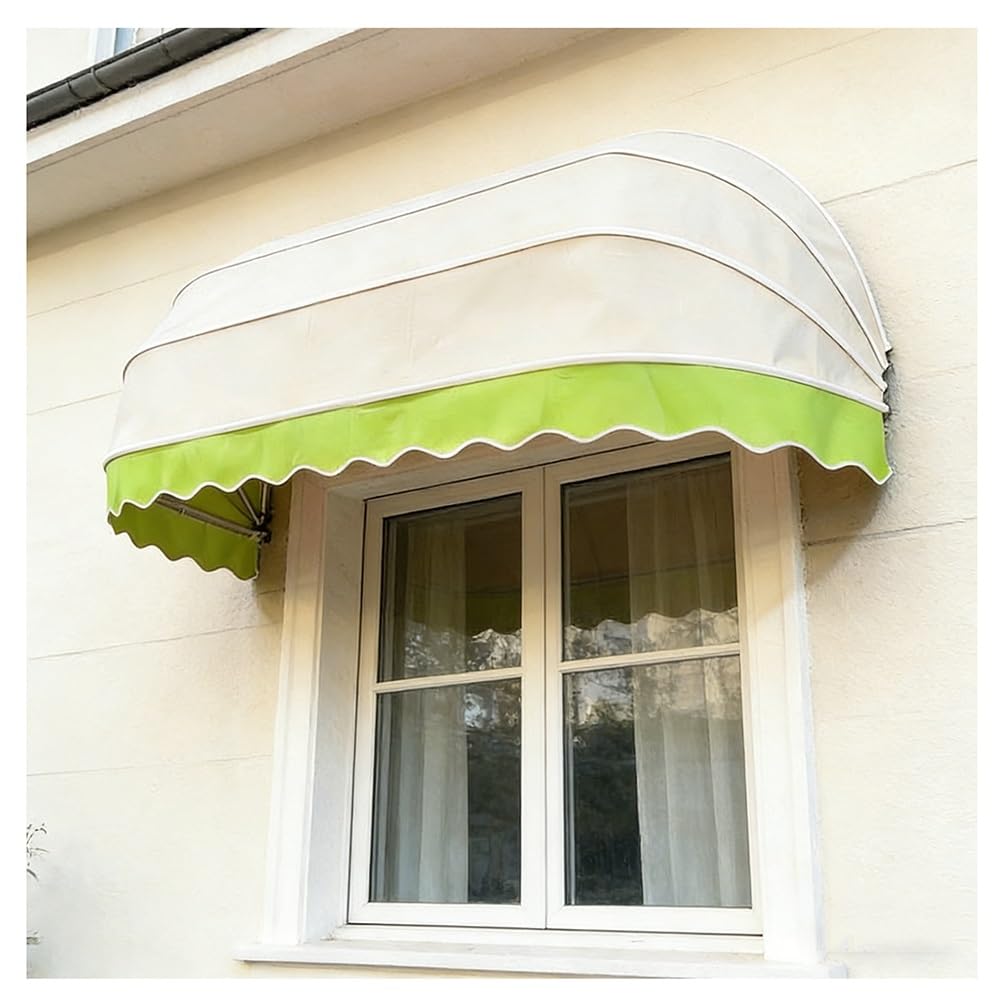 Tenda retrattile curva con telaio in lega di alluminio, protezione UV, baldacchino pieghevole per cortile, portico, balcone, facile da installare personalizzabile
