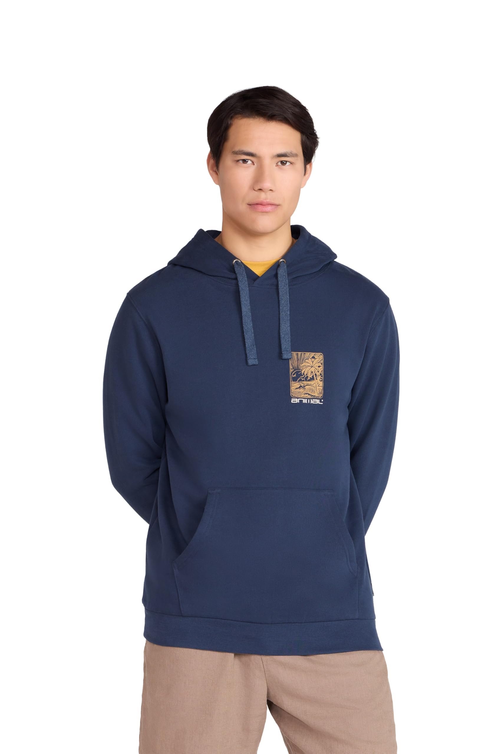 Animal Men's Cobalt River Hoodie - Kangaroo Pocket, Soft Cotton Jersey With Adjustable Hood - Best For Spring Summer, Holiday & Outdoors Xl