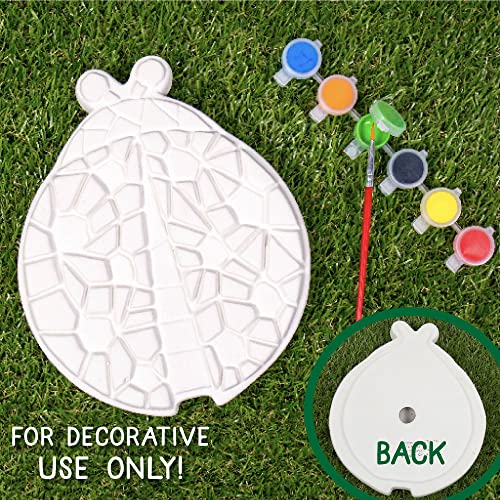 Creative Roots Mosaic Ladybug Stone, Includes 7-Inch Ceramic Stepping Stone & 6 Vibrant Paints, Diy Garden Stepping Stone Kit For Kids Ages 6+ #TOP1