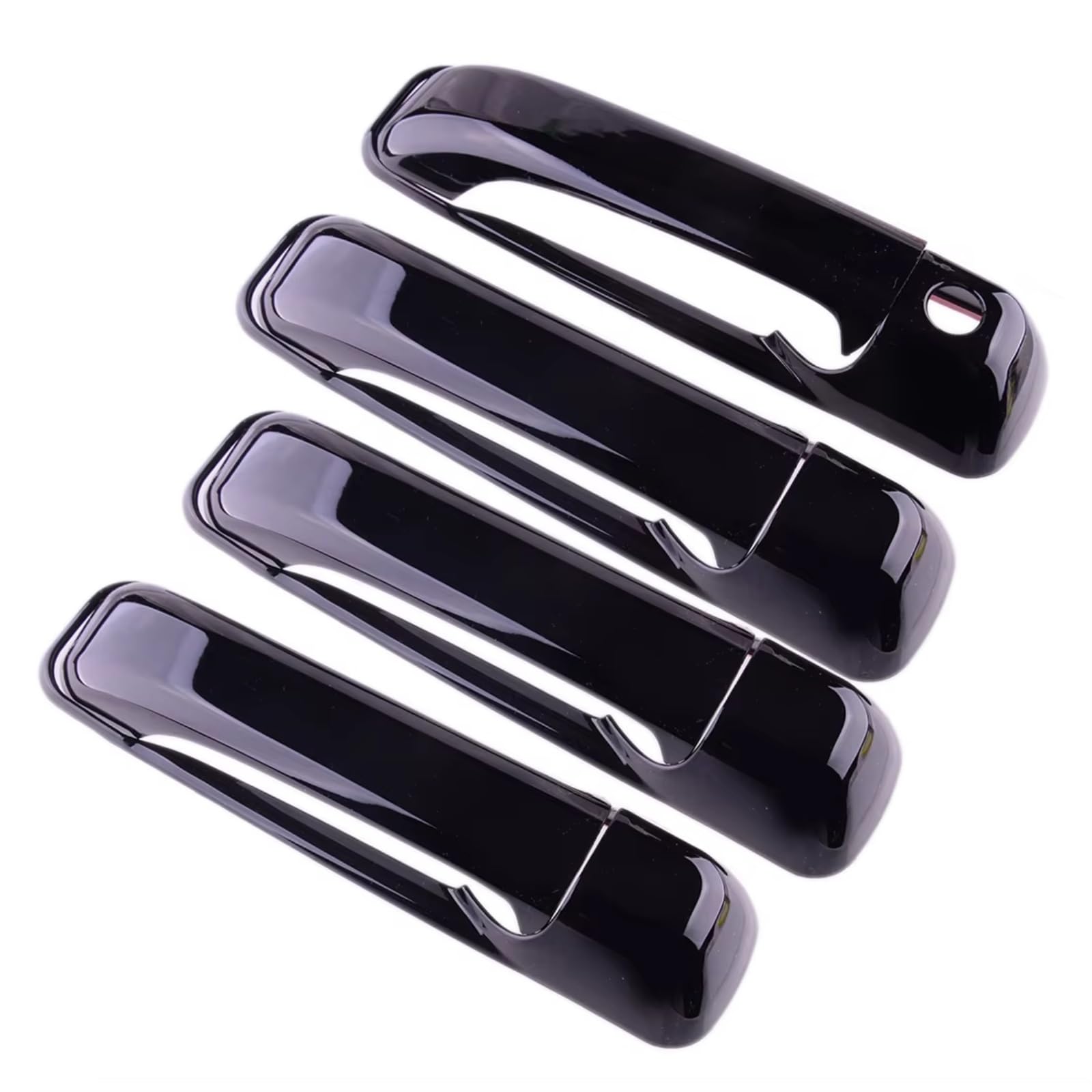 DSPOLIMV Outer Door Handle Cap Compatible with Jeep for Grand for Cherokee 2005-2010 Car Exterior Door Handle Cover Trim Set Glossy Black Parts Replacement