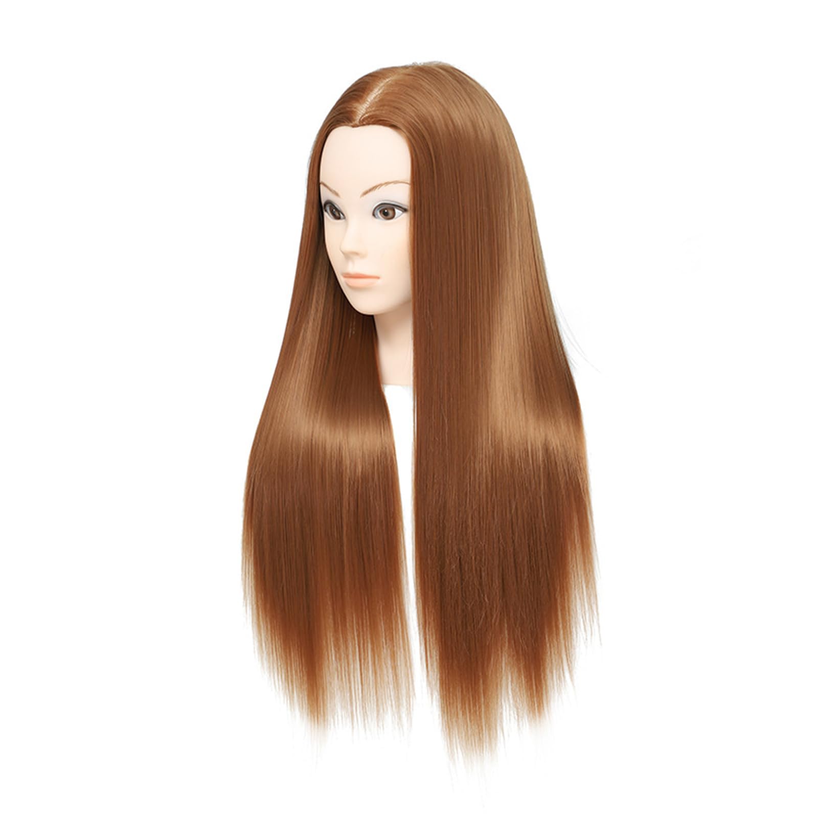 Mannequin Head für Flechten Männer Mannequin Head 55cm/22in für Haarstyling Manikin Kosmetologie Friseurausbildung-Reddish Brown