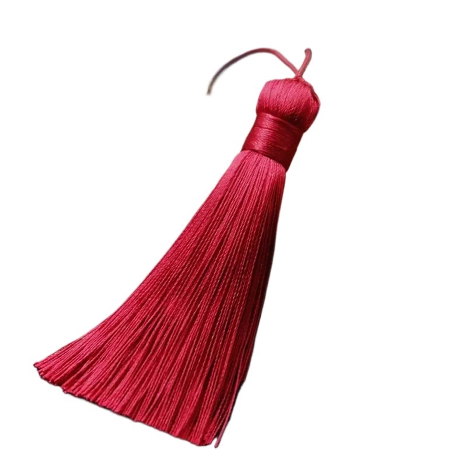 Handmade Silky Tassels 8cm with Loop for Jewelry Keychain DIY