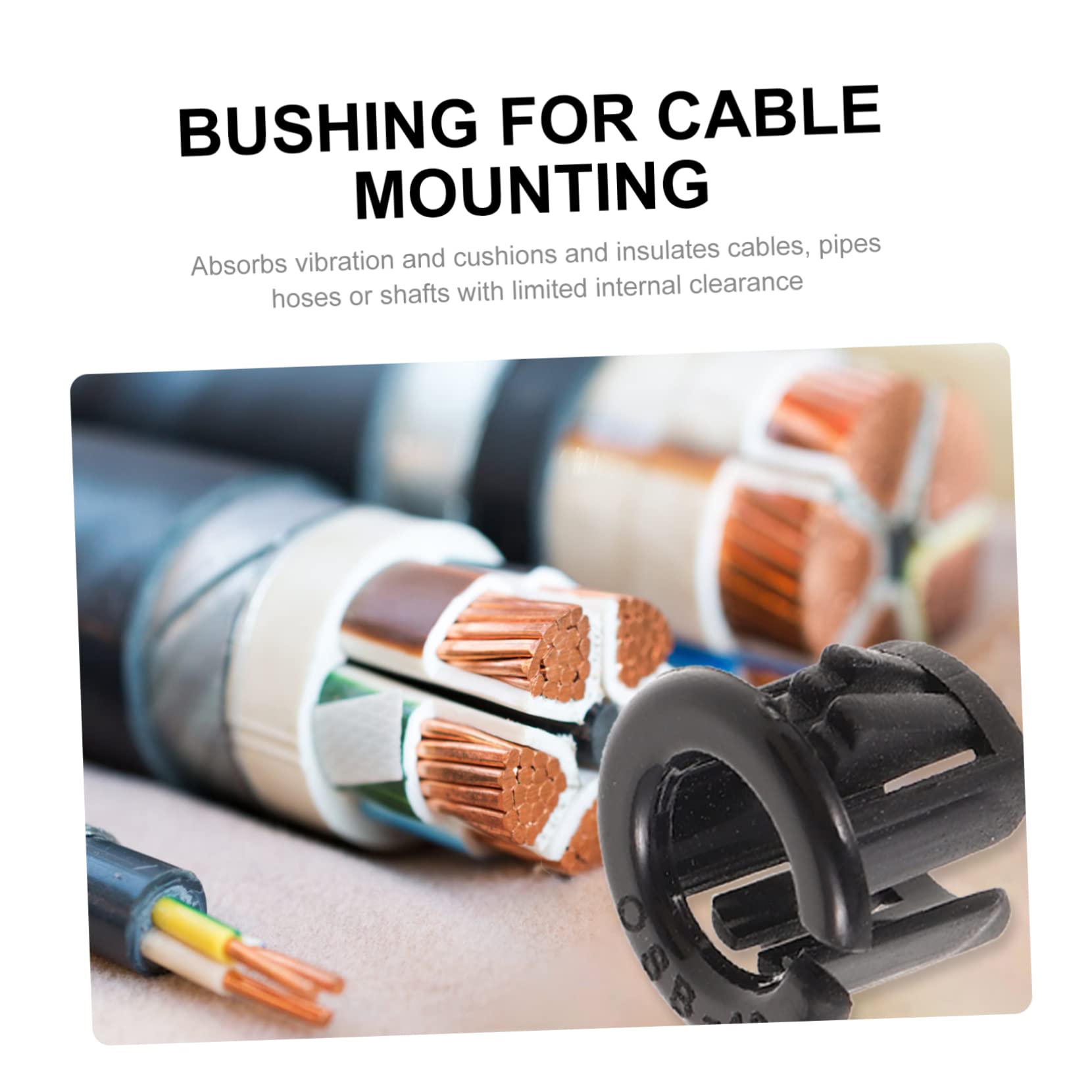HOMOCONO Railway Cable Snap Bushing Grommet Kit Snap in Cable Bushing for Insulation Protection