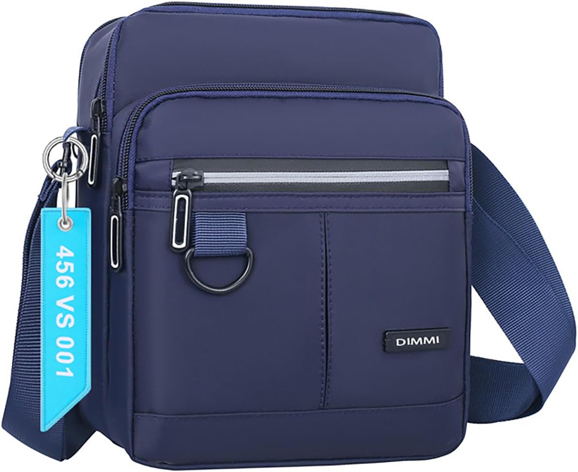 BIMMI Waterproof Messenger Bag for Men, Small Crossbody Shoulder Bag, Lightweight Casual Purse for Work Travel
