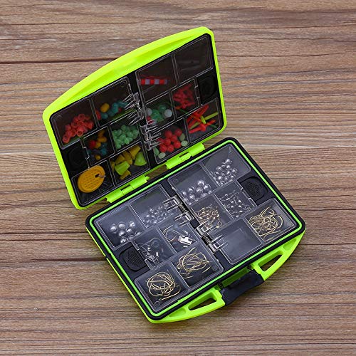 01 Kit Scatola a Pieno carico, Attrezzatura da Pesca Leggera a 24 Scomparti, Ganci jig per la Pesca del Pesce all'aperto