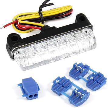 Mini Motorcycle LED Rear Taillight Lamp Indicator Brake Light, Clear