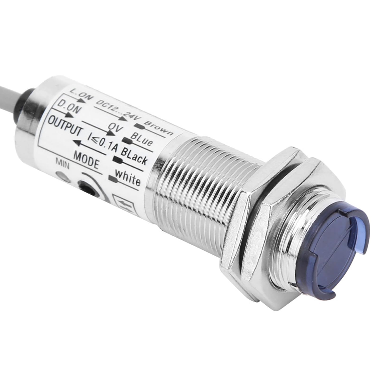 Interruptor de fotocélula DC, componente electrónico, sensor de fibra óptica, 12-24 V, 10-30 mm, 4 conductores, interruptor de sensor NPN BERM NO CDD-40N