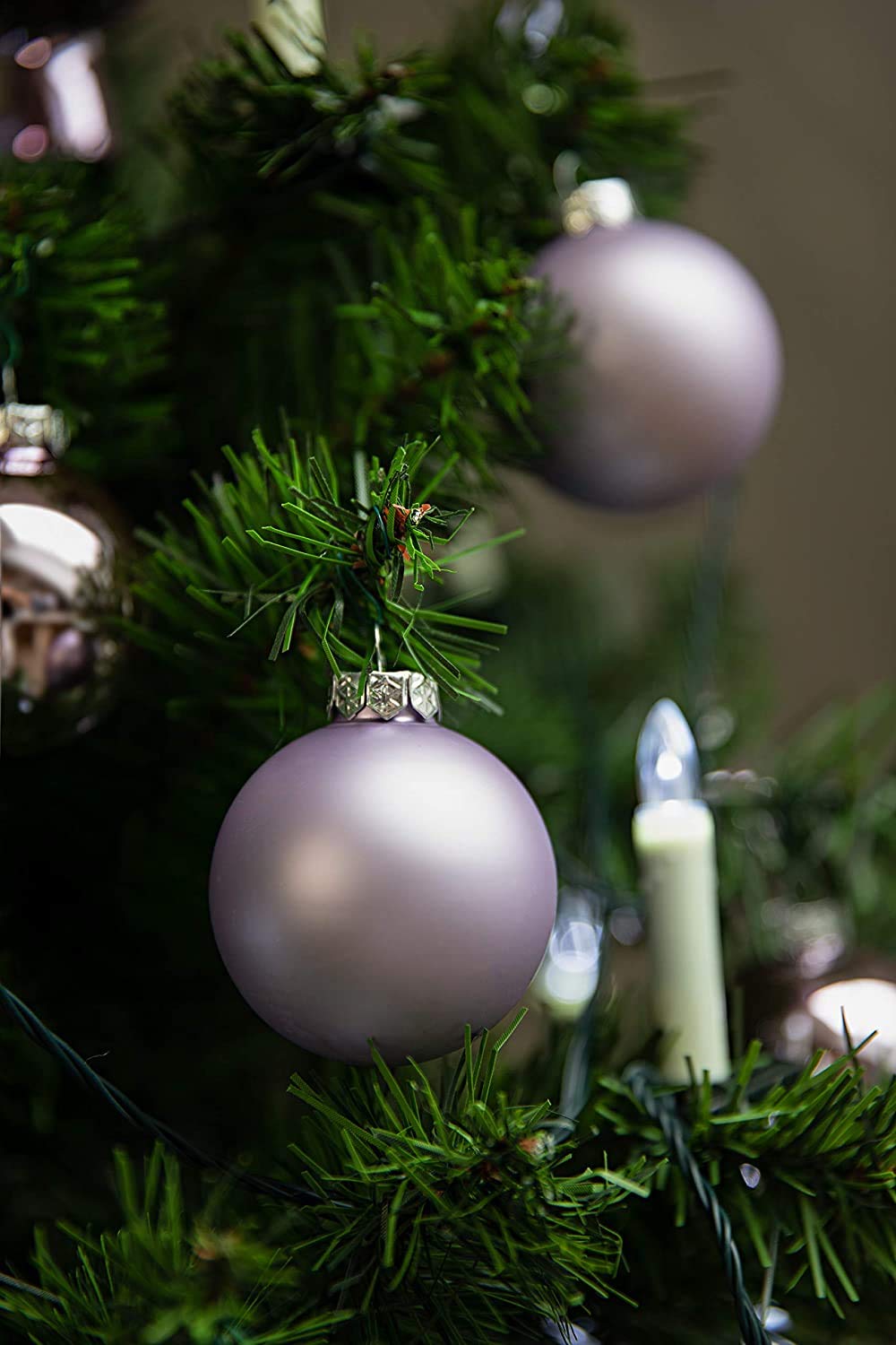 Heitmann Deco Set of 21 Glass Baubles + Tree Topper - Christmas Tree Decorations for Hanging - Christmas Tree Baubles - Pink - Image 4