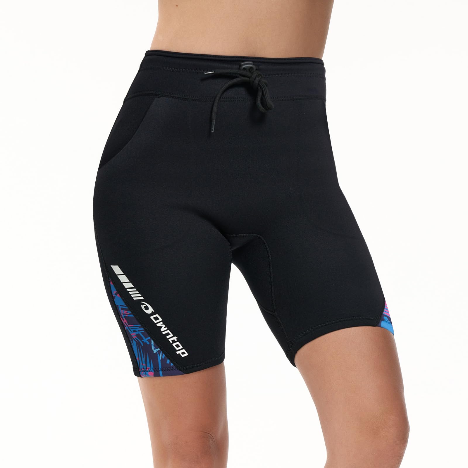 Owntop Neoprenhose Herren Damen 2mm Neopren Neoprenanzug Shorts Unterteile mit Seitentasche