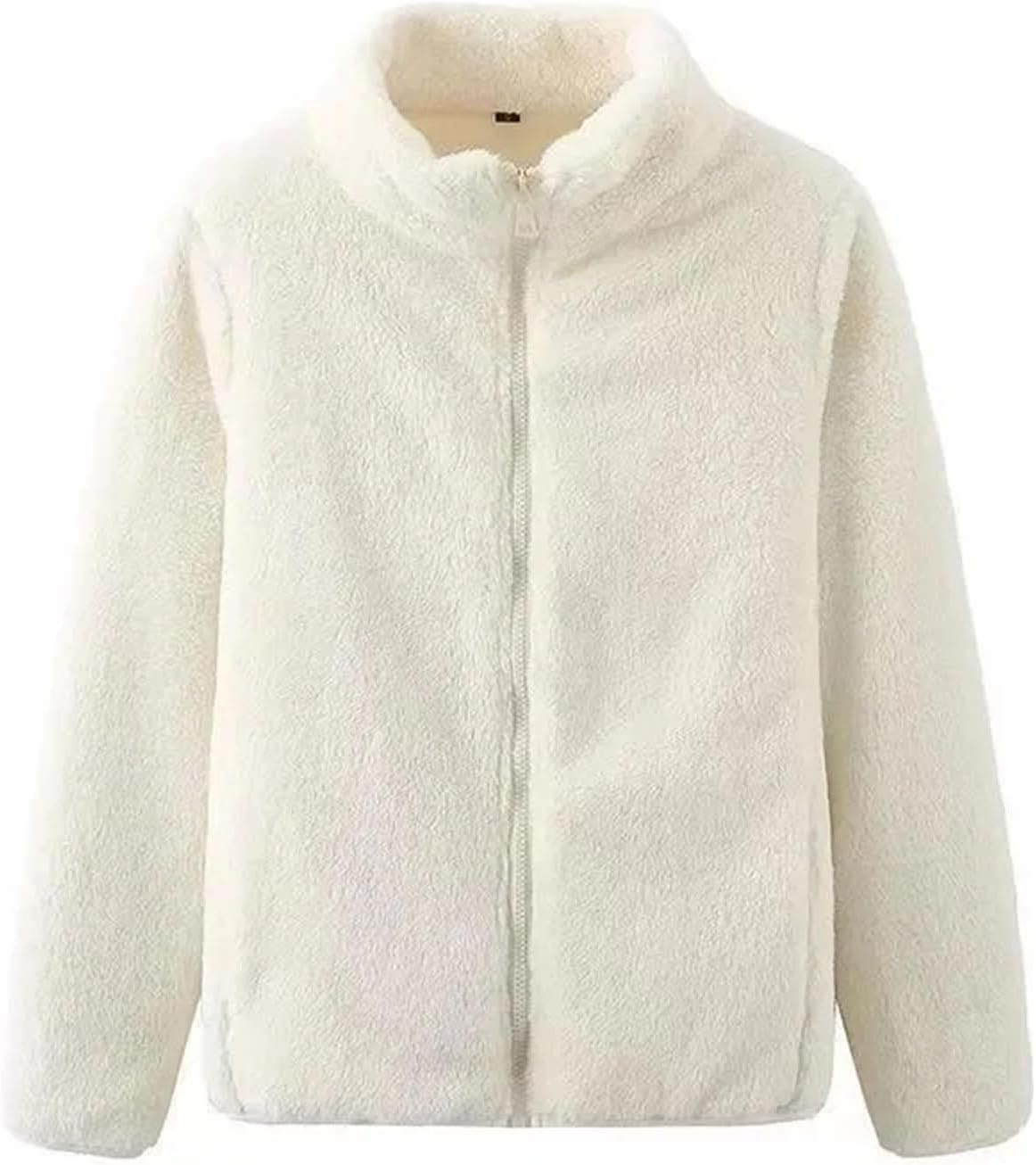 Women's Fleece Coat Warm Thicken Jacket Two Sided Wear Polar Fabric