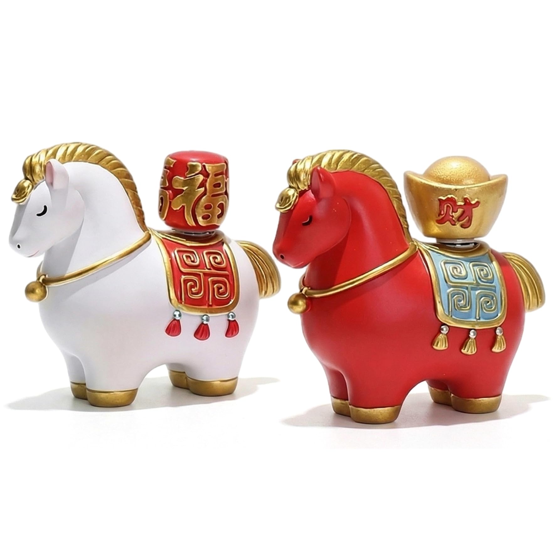 Statue de Cheval et ornements de richesse pour attirer la réussite et le succès chez soi