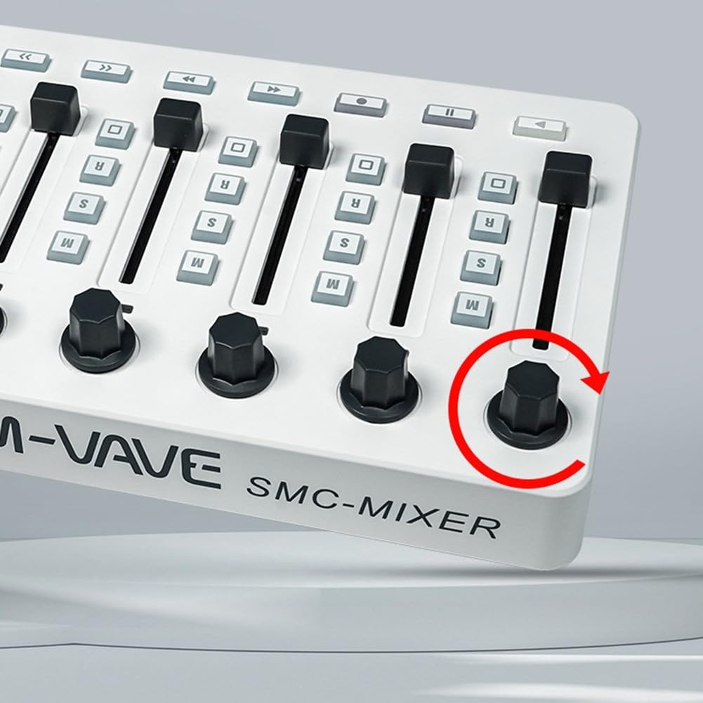 Controlador mezclador MIDI inalámbrico, conexión BT, diseño portátil, alimentado por USB y batería, amplia compatibilidad de 10.1 x 4.7 x 0.9 pulgadas