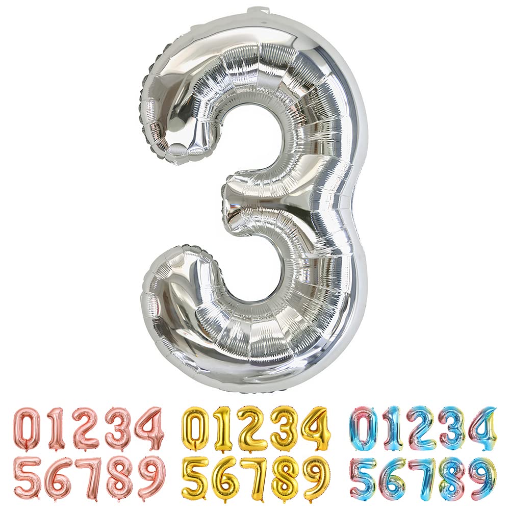 Foil Globo Número 5 Azul 40" (101cm), Inflable Helio o aire, Gigante Numeros 0-9, 10-19, 20-29, 30-100, Grande Globos Decoración para La Boda Aniversario y Cumpleaños Fiestas — view 578