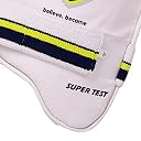 SG Super Test Cricket Thigh Pad | Color: White | Size: Mens, Right Hand | For Men & Boys | Material: Leather | Soft Absorbent Toweled Back | Lower Body Protection for Better Performance | Light Weight gallery image