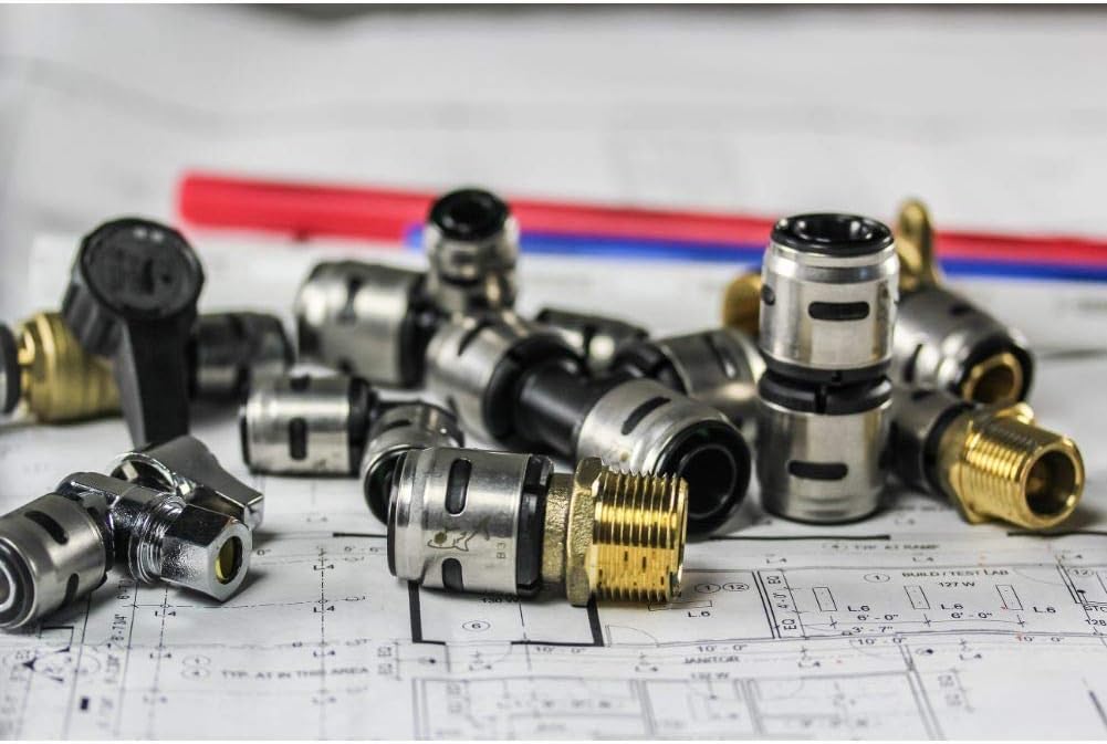 SharkBite 3/4 Inch EvoPEX Tee, Pack of 3, Push to Connect Plumbing Fitting, PEX, K370Z3