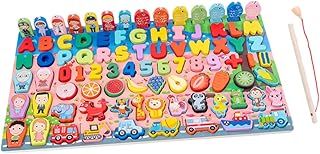 STAHAD 1 Conjunto De Blocos De Quebra-Cabeça De Madeira Montessori Brinquedos Montessori Brinquedo Para Crianças Crianças Brinquedos De Pesca Quebra-Cabeça De Madeira Brinquedos De