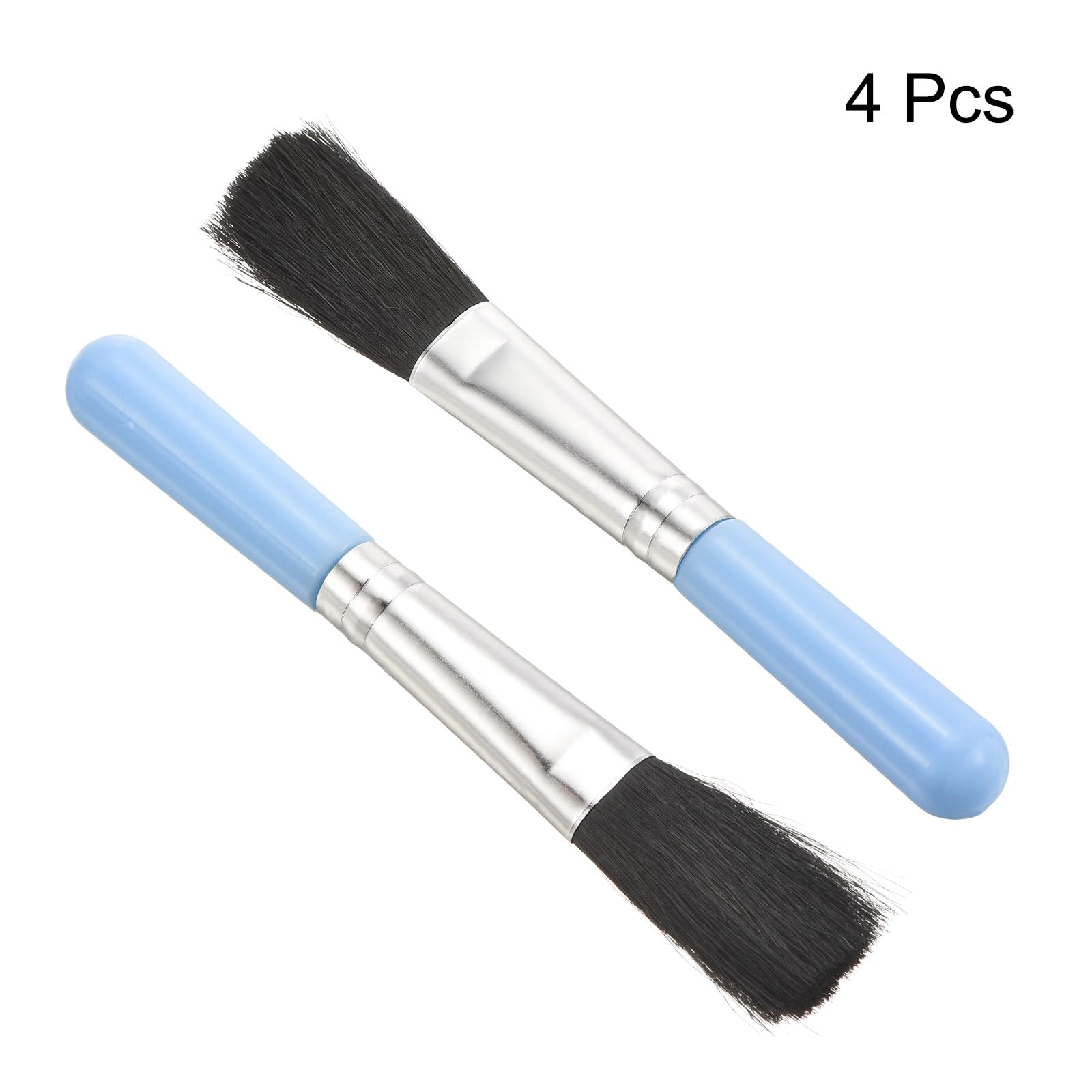 PATIKIL Succulent Cleaning Brush 4Pack 125mm Black Gardening Tools Plant Brush for Garden Blue Handle, 125 mm / 4.92 inch - Image 3