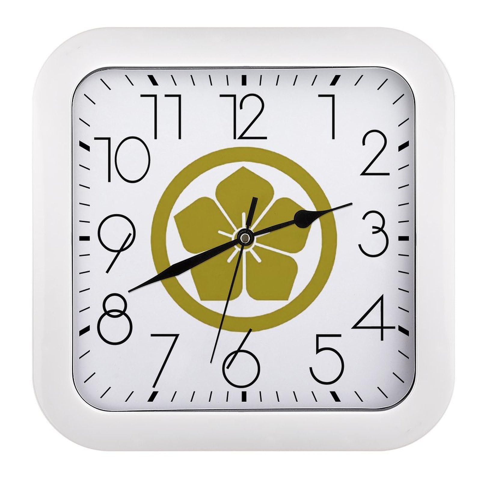 Amazon.co.jp: 時計 戦国武将 桔梗 明智光秀 家紋 壁掛け時計 掛け時計