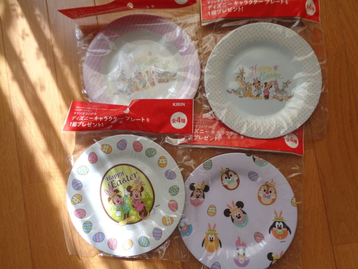 確認用♫ディズニー メラミン プレート お皿 4枚セット♪ 未使用 イースター 確認用♫ディズニー メラミン プレート お皿 4枚セット♪ 未使用