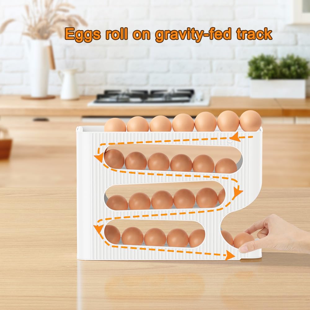 Automatic Rolling Egg Holder - Organize Your Eggs! -2