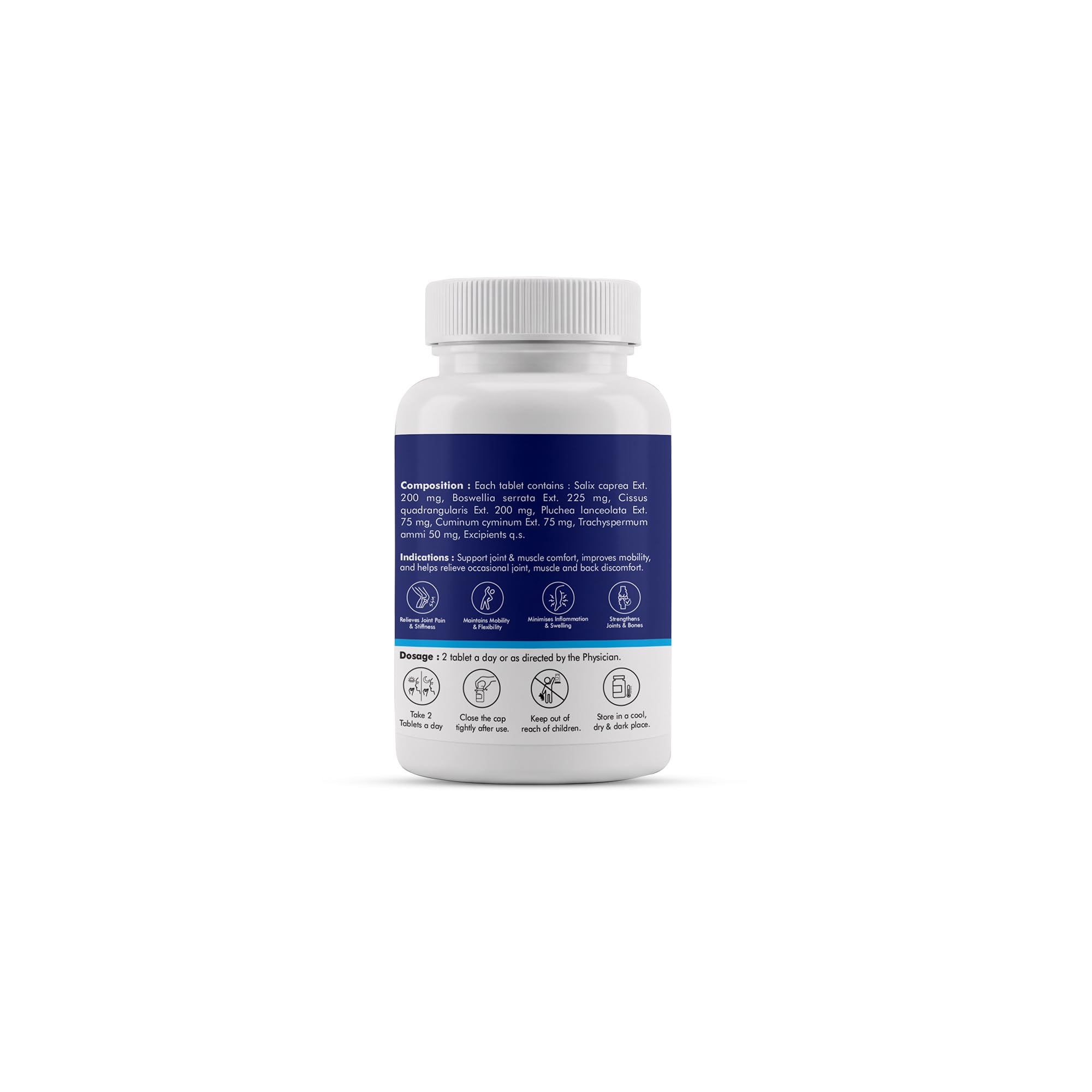 Ortho Mantra Pain Relief 10 Tablets | Helps in control Joint, Bone, Muscle, Arthritis, Back, Knee Pain | Ayurvedic supplement with Shallaki Ext., Hadjod Ext, Jeera Ext. and Ajwain Ext. | Men and Women — Amazon image 2