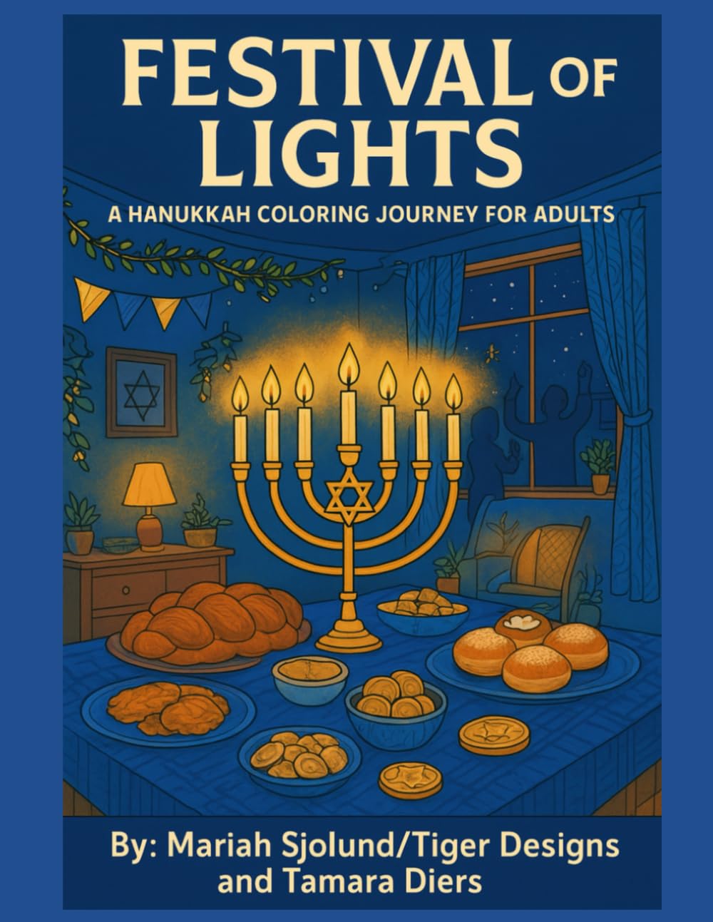 Festival of Lights: A Hanukkah Coloring Journey for Adults