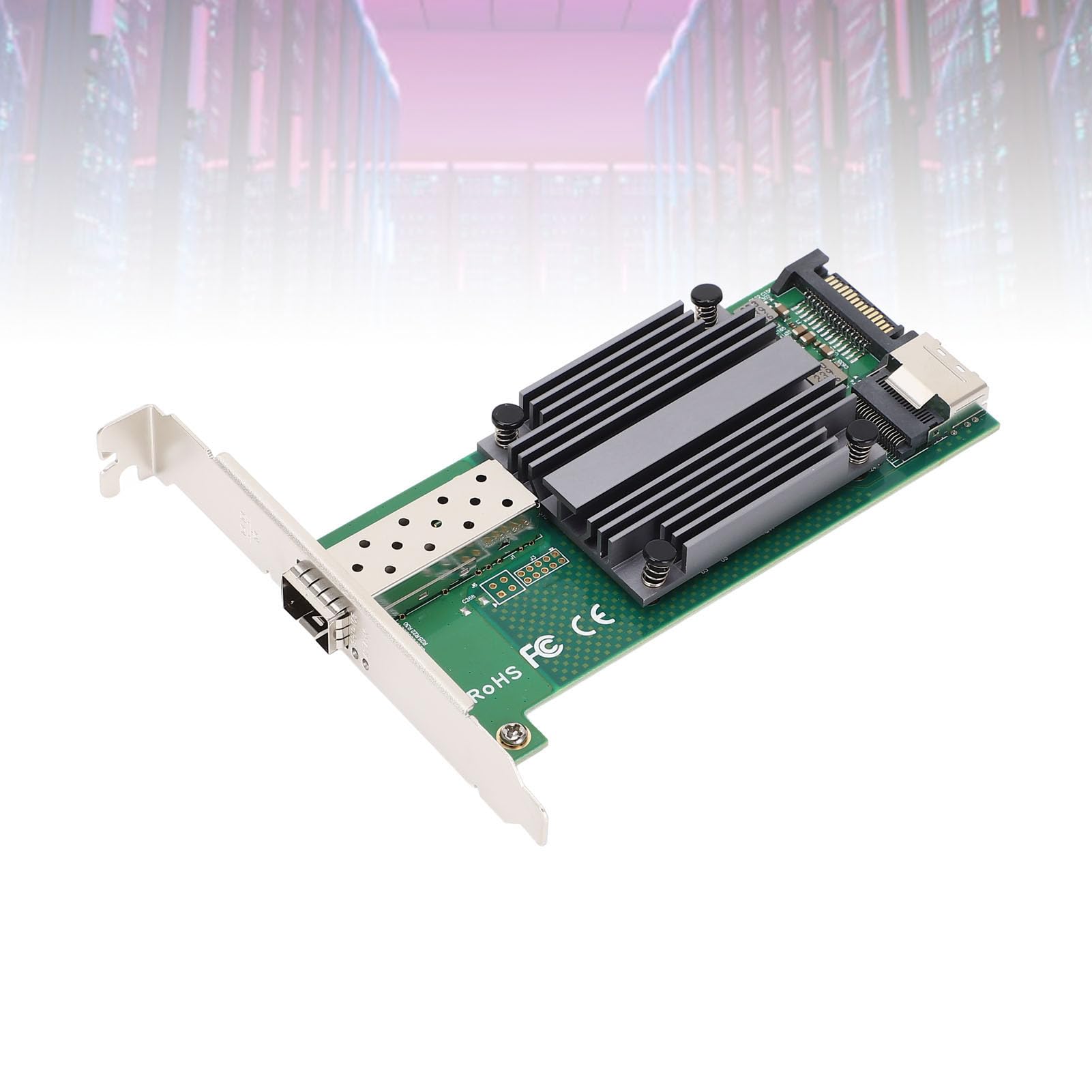 Karta Sieciowa Ethernet, M.2 do 10 Gb B+M KEY 82599-1 SFP Karta Sieciowa Przemysłowego Serwera Sterującego, Plug and Play.