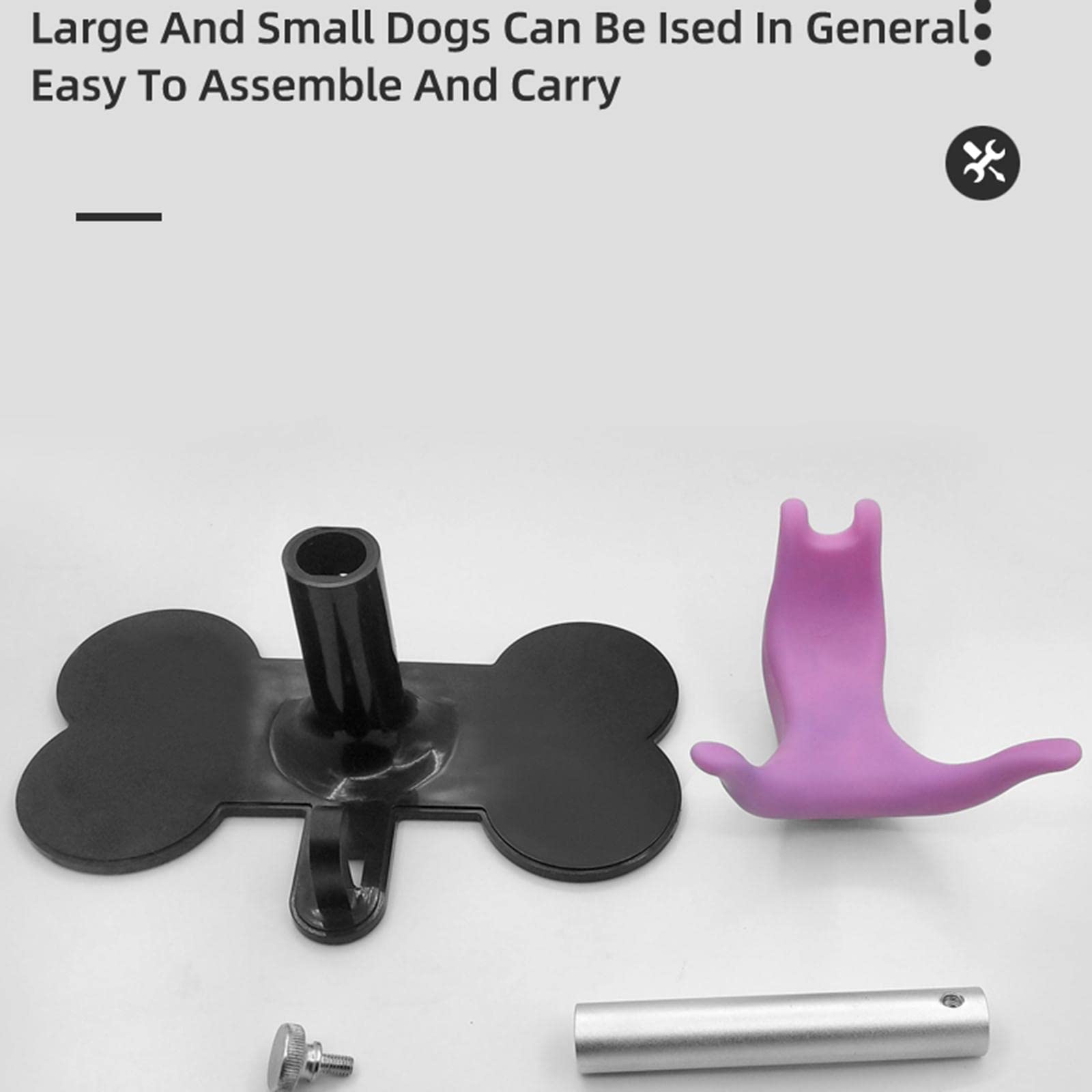 Supporto Regolabile per Toelettatura del Cane con Gel,Viola