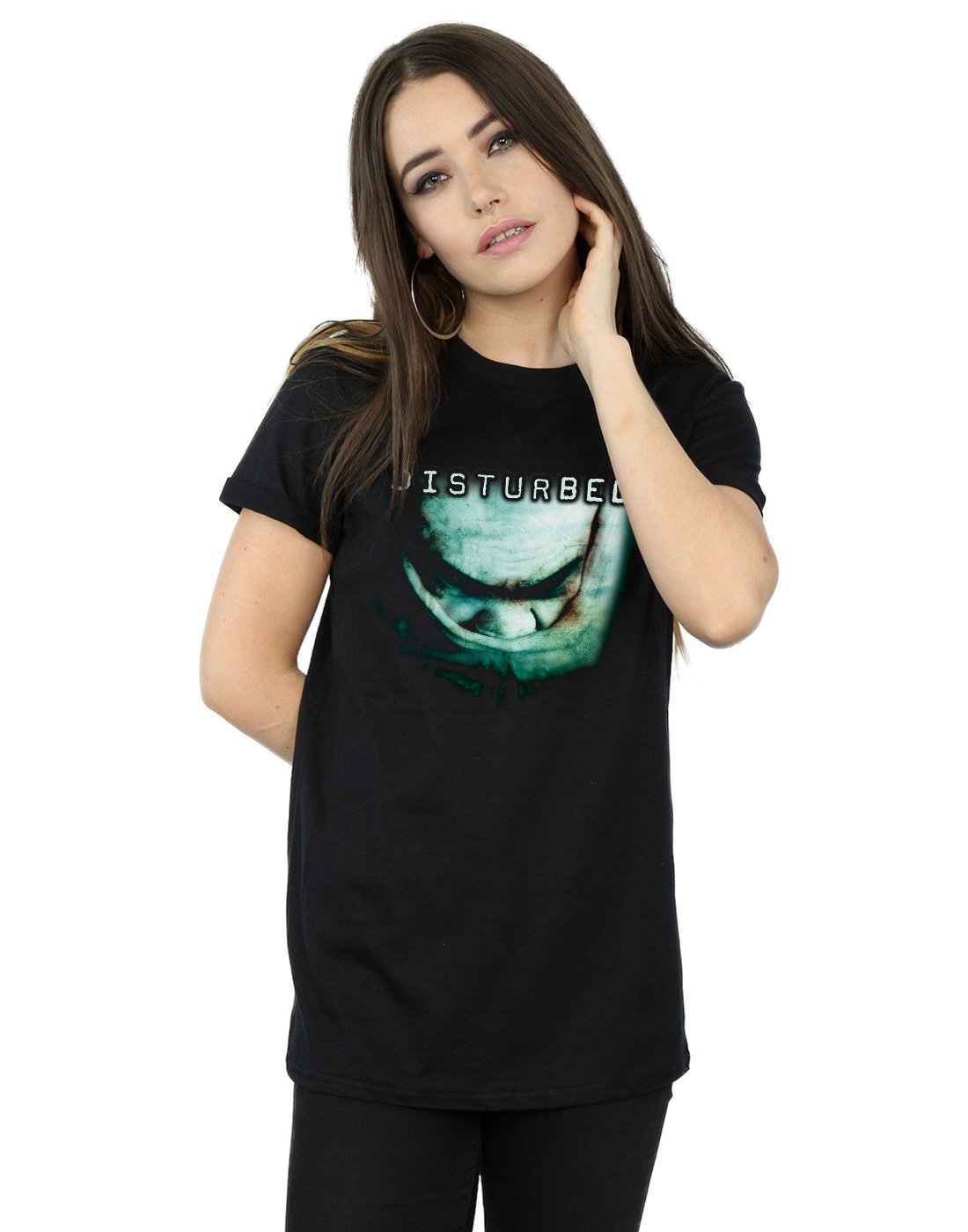 Absolute Cult Women's Black Disturbed The Sickness Boyfriend Fit T-Shirt XX-Large